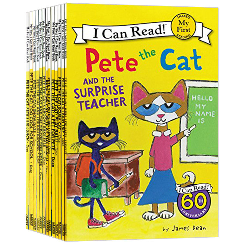 英文原版 皮特猫分级阅读读物初阶绘本 Pete the Cat My First I Can Read 儿童启蒙图画故事书 英文版 进口英语原版书籍第一辑,书籍/杂志/报纸,儿童读物原版书,淘宝优惠券,粉丝福利购,淘宝优惠卷