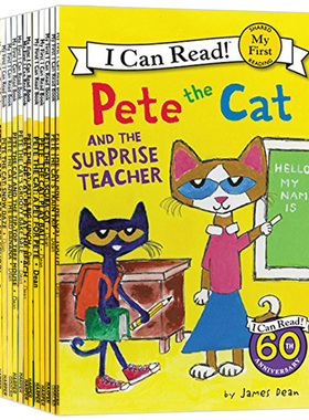 英文原版 皮特猫分级阅读读物初阶绘本 Pete the Cat My First I Can Read 儿童启蒙图画故事书 英文版 进口英语原版书籍第一辑