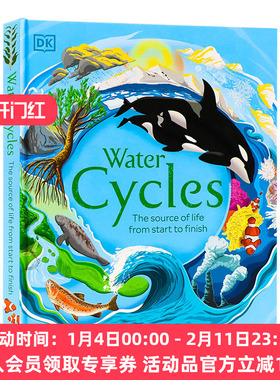英文原版 Water Cycles 水循环 水知识百科图解指南 自然地理动植物科普大全书 少儿科普读物学生环保意识 英文版