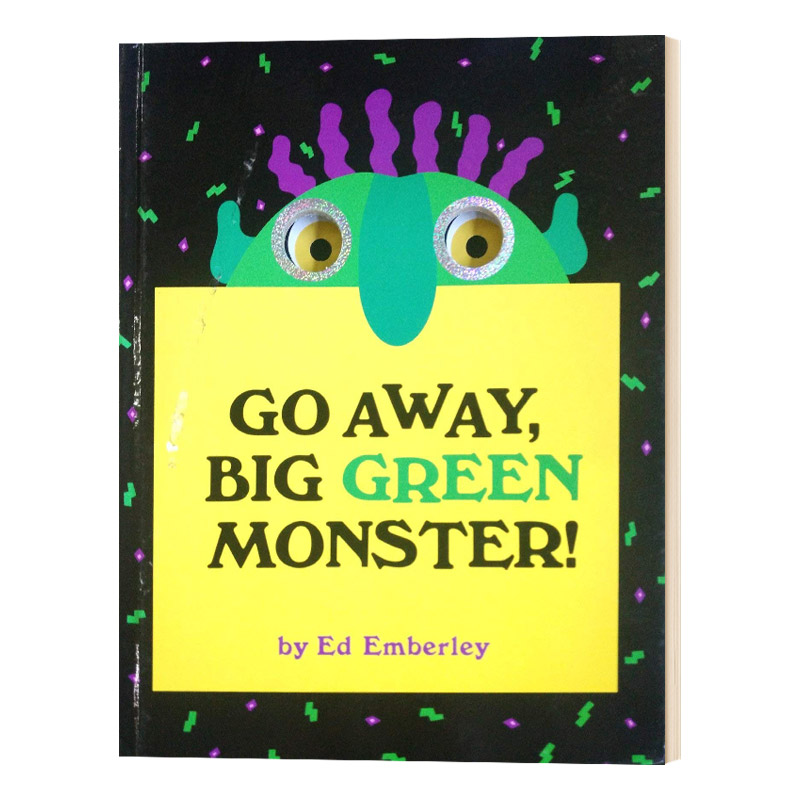 走开大绿怪 英文原版绘本 Go Away Big Green Monster 吴敏兰书单 洞洞书游戏书 英文版