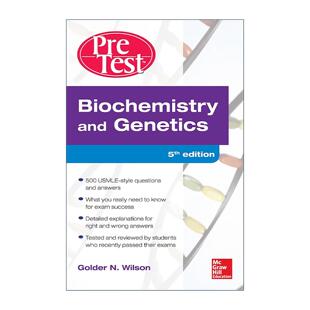 英文原版 Biochemistry and Genetics Pretest Self-Assessment and Review 生物化学和遗传学自我评估和回顾 第5版 英文版