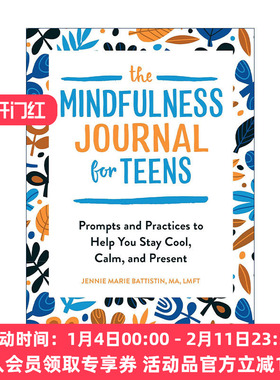 英文原版 The Mindfulness Journal for Teens 青少年正念日记 冥想与呼吸练习指南 情绪管理 心理健康 英文版 进口英语原版书籍