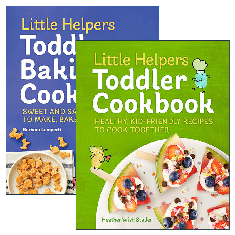 英文原版 Little Helpers Toddler 小帮手系列2册 幼儿健康食谱 亲子互动甜点制作/烹饪指南 提高动手能力 英文版 进口原版书籍