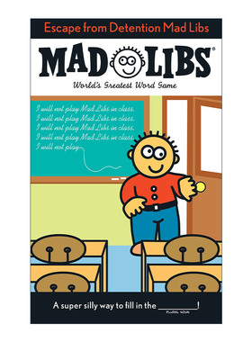 课堂逃跑 英文原版 Escape from Detention Mad Libs 疯狂填词游戏 英文版 进口英语原版书籍
