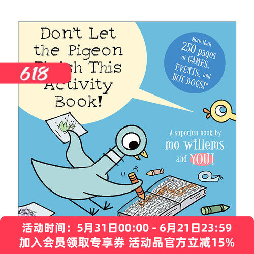 英文原版 别让鸽子完成这本活动书 Don't Let the Pigeon Finish This Activity Book 英文版 进口英语原版书籍
