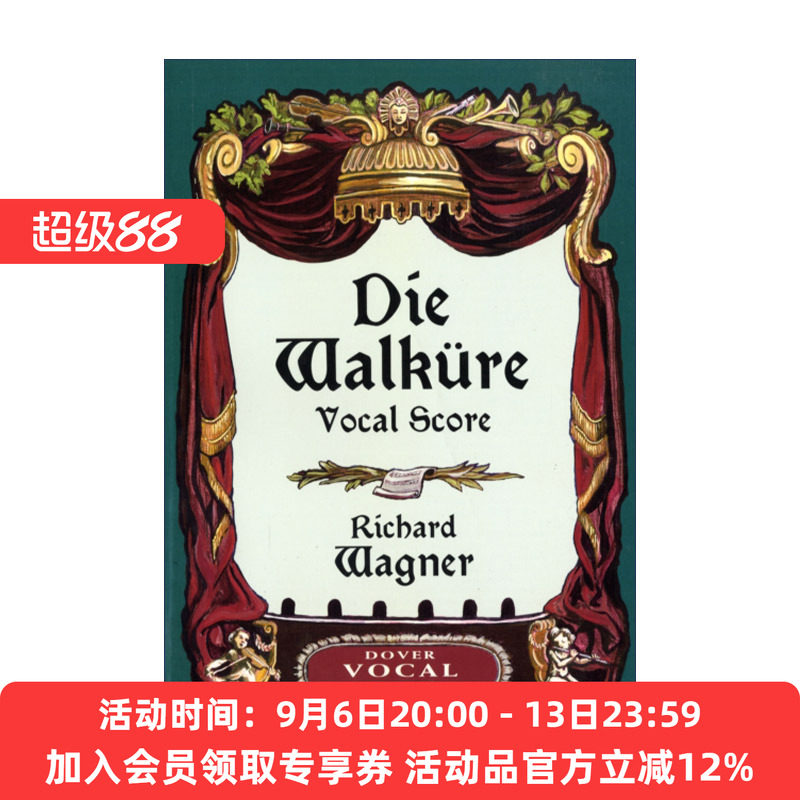 英文原版 Die Walkure Vocal Score 理查德·瓦格纳歌剧尼伯龙根的指环第一日剧女武神全谱 Richard Wagner 进口英语原版书籍