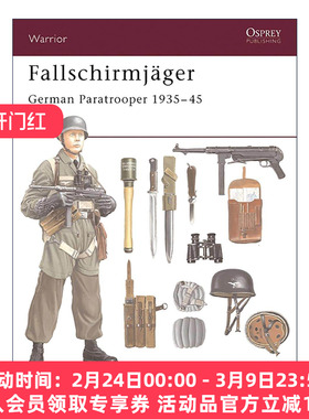 英文原版 Fallschirmjager 二战德国空降兵部队 历史上的战士系列 英文版 进口英语原版书籍