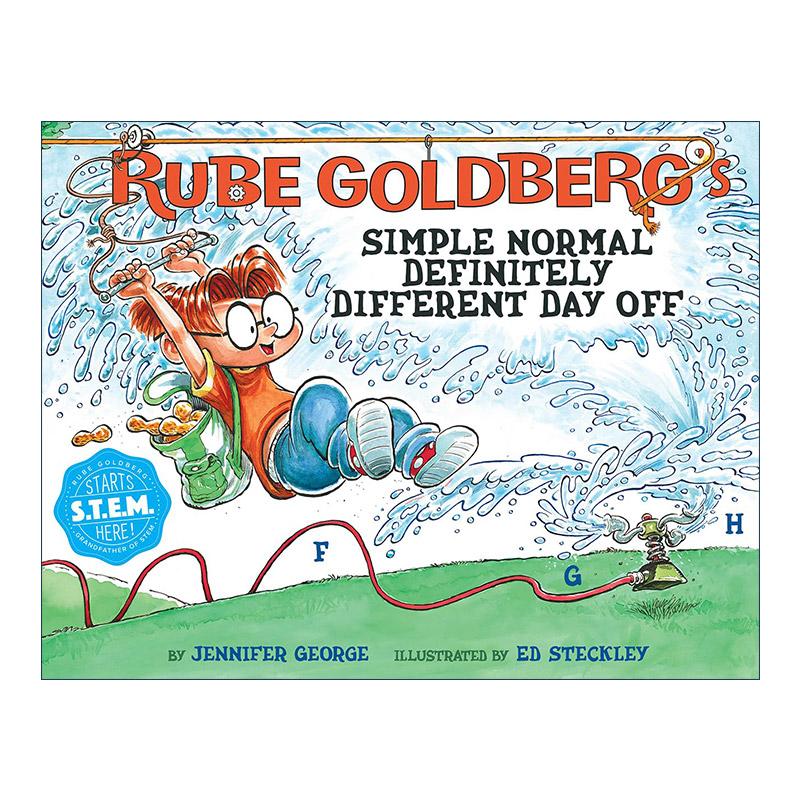 英文原版 Rube Goldberg's Simple Normal Definitely Different Day Off 戈德堡的机械发明 绝对不同的休息日 STEM教育 儿童精装