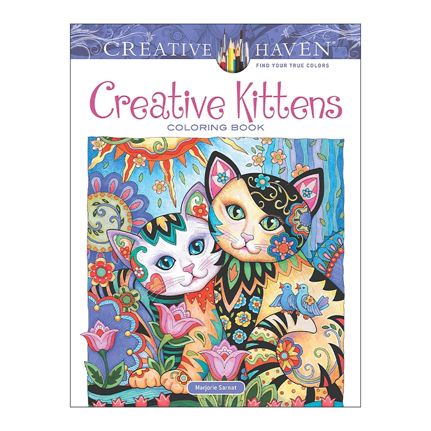 英文原版 Creative Haven Creative Kittens Coloring Book 创意保护区 创新小猫 填色涂色书 减压 英文版 进口英语原版书籍
