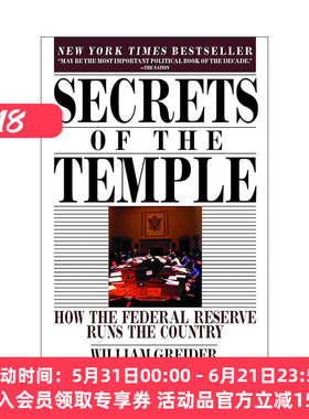 英文原版 Secrets of the Temple 美联储 威廉·格雷德 英文版 进口英语原版书籍