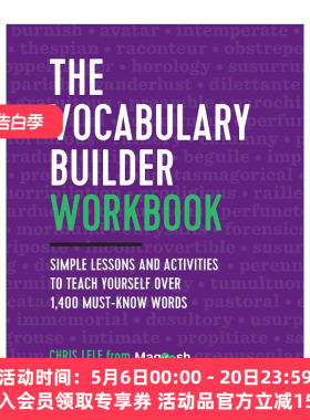 英语词汇练习册 英文原版 The Vocabulary Builder Workbook 自学超过1400个必须知道的单词 GRE托福词汇 英文版 进口英语原版书籍