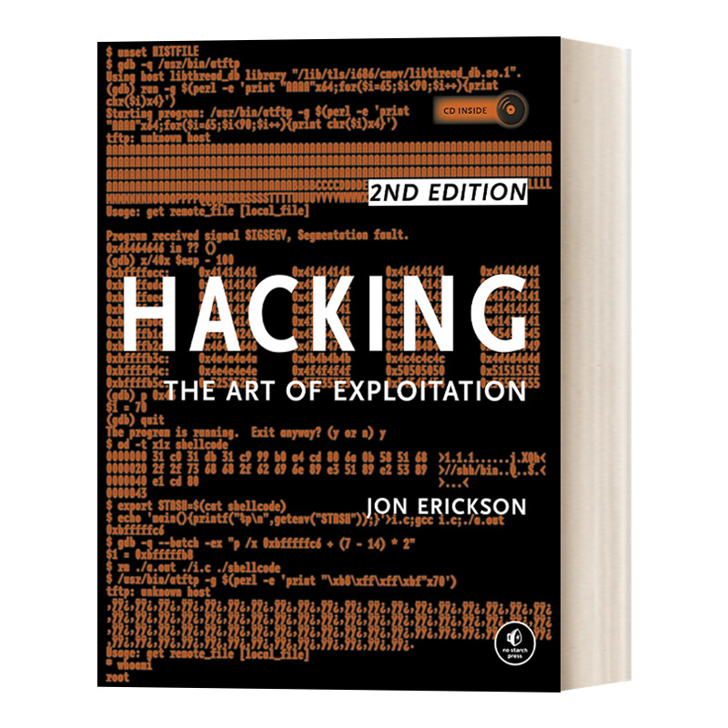 黑客之道英文原版 Hacking 2nd Edition The Art of Exploitation漏洞发掘的艺术第二版计算机技术英文版进口英语原版书籍-封面