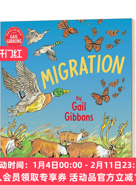 英文原版 Migration 迁徙 4-8岁儿童自然环境动物科普主题绘本 Gail Gibbons盖尔吉本斯少儿百科系列 英文版 进口英语原版书籍