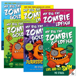 英文原版 My Big Fat Zombie Goldfish 大胖丧尸金鱼系列 6册 儿童惊险幽默桥梁章节书 中小学英语课外读物 英文版 进口英语书籍