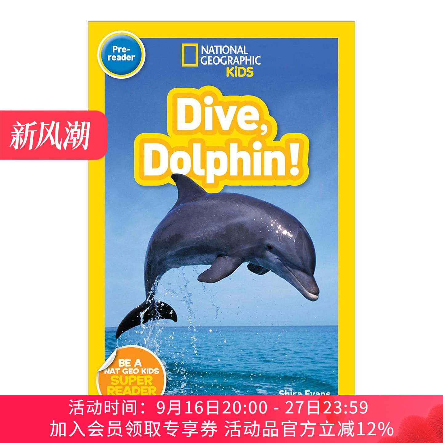 英文原版 National Geographic Kids Readers Pre-reader Dive Dolphin 国家地理儿童分级读物预备级 海豚 精装 进口英语原版书籍