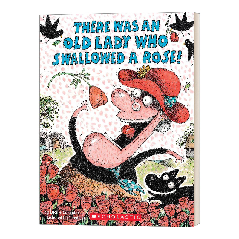 英文原版 There Was an Old Lady Who Swallowed a Rose 有个吞下玫瑰的老太太 英文版 进口英语原版书籍