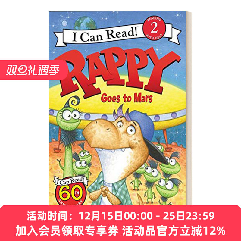 英文原版 Rappy Goes to Mars 小恐龙去火星I Can Read 2 分级阅读 英文版 进口英语原版书籍
