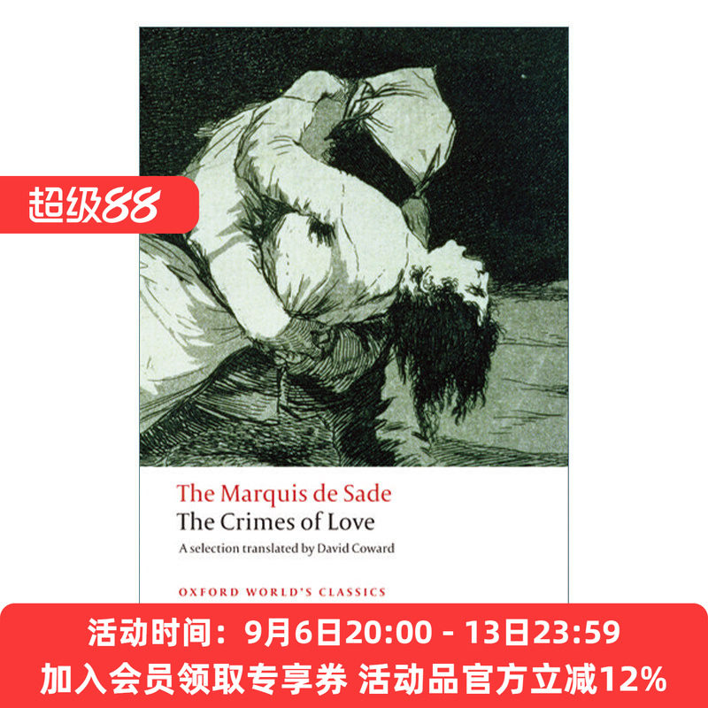 英文原版 The Crimes of Love 情之罪 萨德侯爵 牛津世界经典系列 英文版 进口英语原版书籍