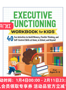 儿童执行力练习册  英文原版 Executive Functioning Workbook for Kids 40个有趣的活动建立灵活思维 英文版 进口英语原版书籍