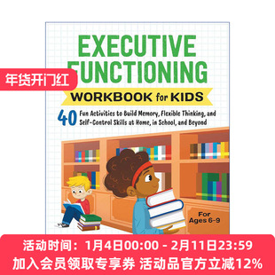 儿童执行力练习册  英文原版 Executive Functioning Workbook for Kids 40个有趣的活动建立灵活思维 英文版 进口英语原版书籍