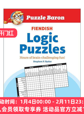 英文原版 Puzzle Baron's Fiendish Logic Puzzles 巴伦高难度逻辑谜题 益智游戏 英文版 进口英语原版书籍
