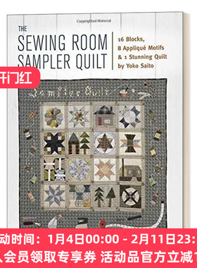缝纫室取样棉被 英文原版 The Sewing Room Sampler Quilt Yoko Saito设计 贴花图案 艺术设计 英文版 进口英语原版书籍