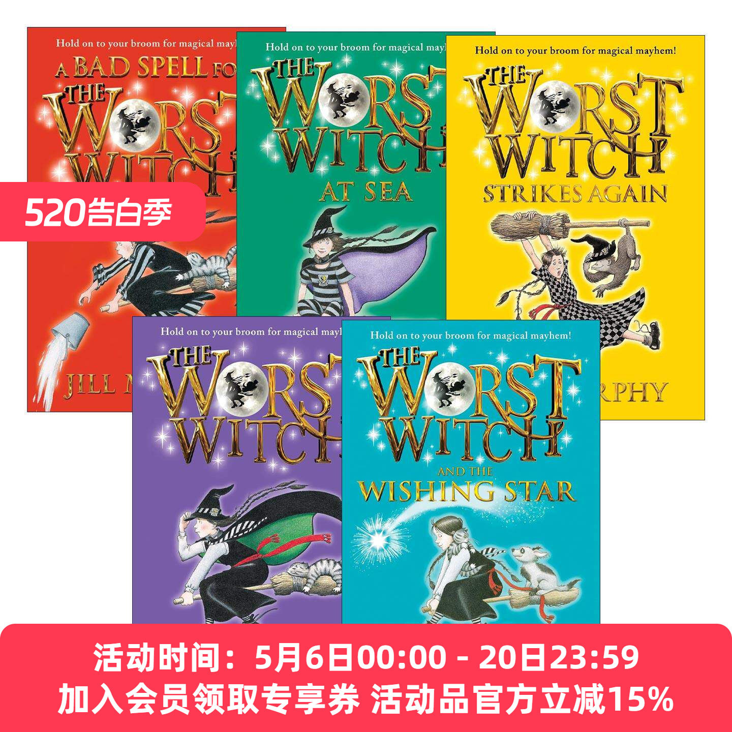 坏女巫魔法学校5册 英文原版 The Worst Witch 女巫学校故事系列  儿童奇幻小说 英文版 进口英语原版书籍