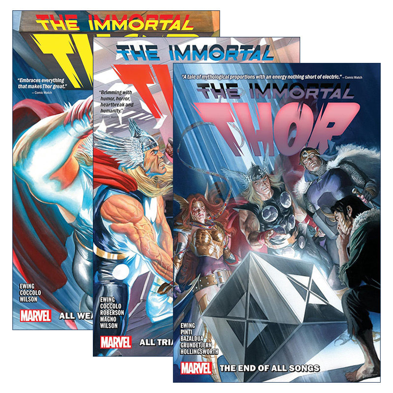 英文原版 Immortal Thor 不朽的雷神系列3册 漫威漫画 Al Ewing 英文版 进口英语原版书籍