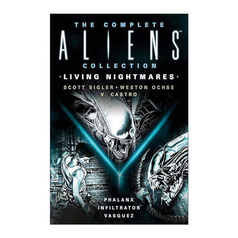 英文原版 The Complete Aliens Collection Living Nightmares 异形后传小说三合一 潜伏者 方阵 瓦丝奎兹 英文版进口英语原版书籍