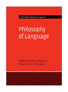 语言哲学  英文原版 Philosophy of Language Zoltán Gendler Szabó 剑桥语言学文本系列 英文版 进口英语原版书籍