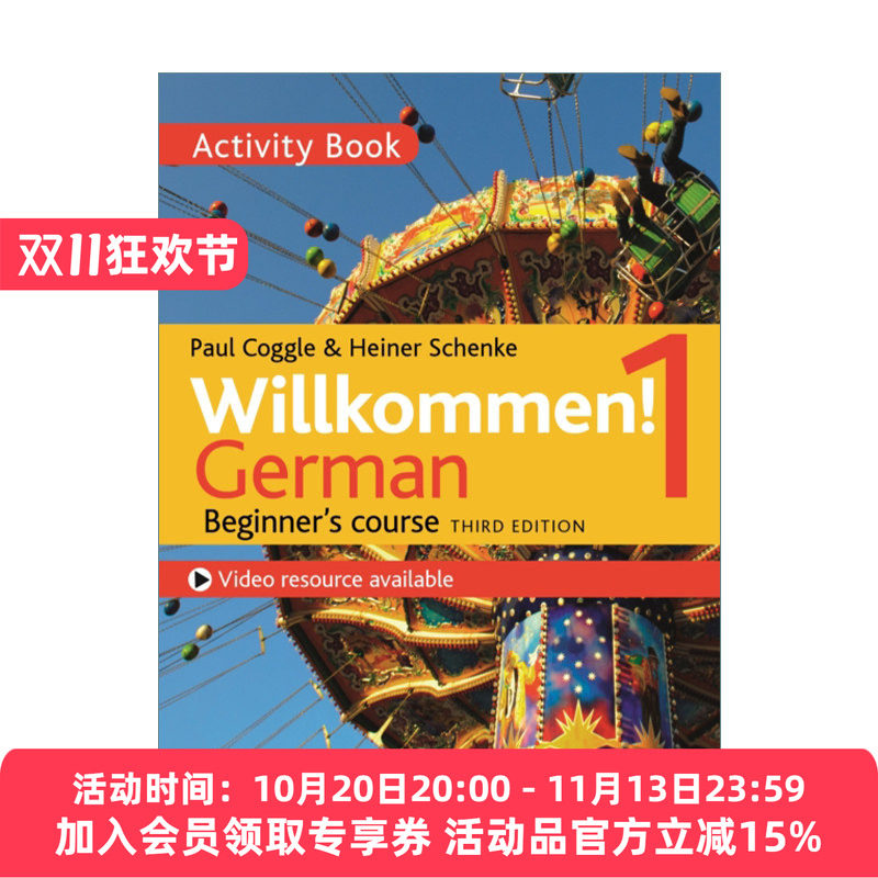 德语初级课程 英文原版 Willkommen 1 German Beginner's course 第三版 英文版 进口英语原版书籍