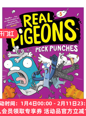 真正的鸽子系列5 英文原版 Real Pigeons Peck Punches 派克拳 儿童侦探推理漫画图画小说 Andrew Mcdonald 英文版 进口英语原版书