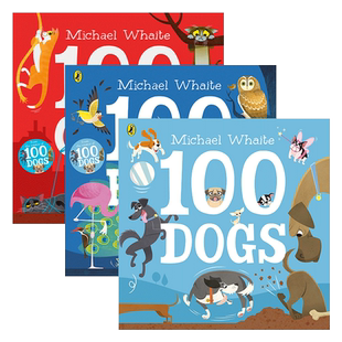 英文原版 100 Dogs Cats Birds 绘本3册套装 100只狗/猫/鸟 儿童动物绘本 趣味图画书 亲子阅读睡前故事 英文版 进口英语原版书籍