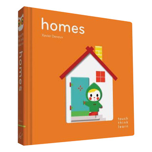 英文原版 儿童英语认知启蒙读物 进口英语原版 书籍 家庭 英文版 触摸思考学习 Homes TouchThinkLearn 房屋