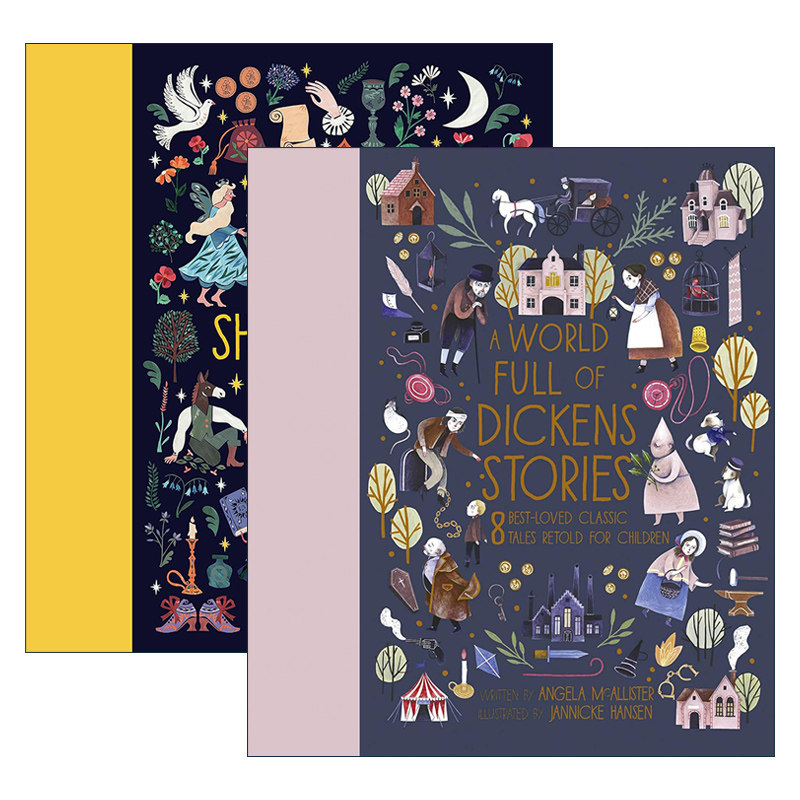 英文原版 A Stage/World Full of Shakespeare/Dickens Stories 经典文学故事2册 Angela McAllister 儿童文学 英文版 进口原版书