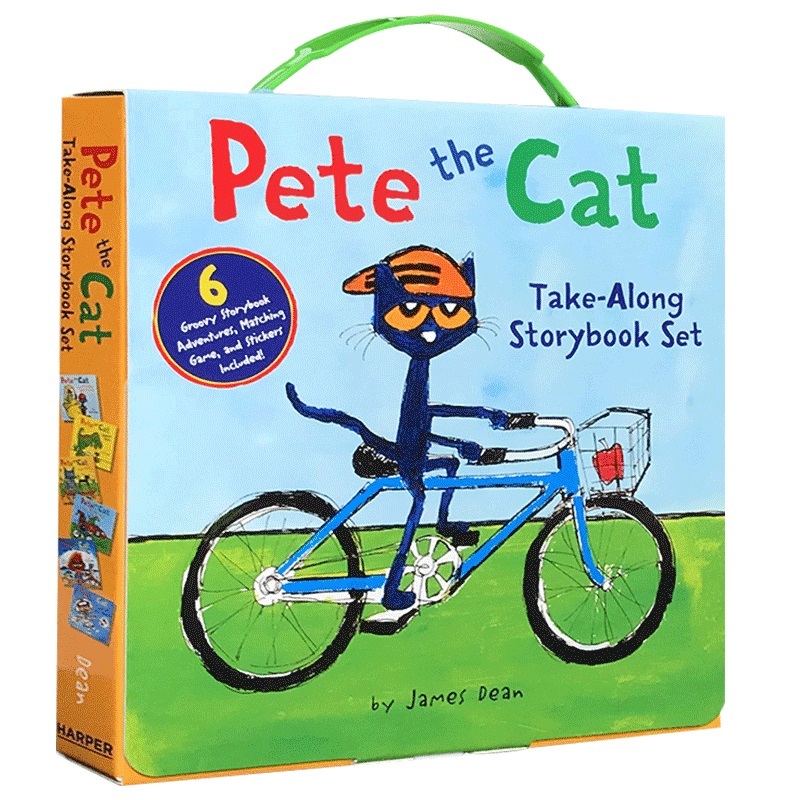 皮特猫6本礼盒装英文原版绘本