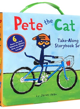 皮特猫6本礼盒装 英文原版绘本 Pete the Cat Take-Along 6 Book 廖彩杏书单  3-9岁 进口晚安睡前故事图画书 汪培珽 儿童英语绘本