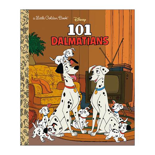 英文原版 101 Dalmatians (Little Golden Book) 101斑点狗 101忠狗 兰登书屋精装小金书 迪士尼同名电影改编 英文原版书籍
