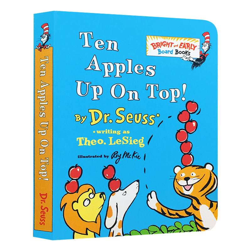 头顶十个苹果 英文原版 Ten Apples Up On Top! 苏斯博士 学会数数 纸板书 英文版