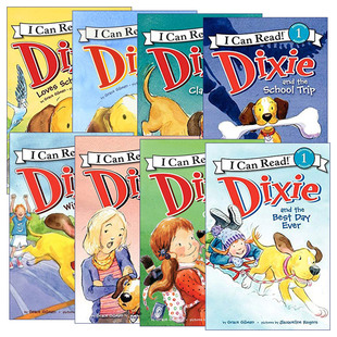 Read 书籍 进口英语原版 第1阶段 Can 8册套装 Level 英文版 英文原版 Dixie 儿童启蒙英语辅导故事书 小狗迪克斯故事系列