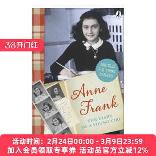 英文原版 安妮日记 青少节选版 The Diary of Anne Frank Abridged for young readers 英文版 进口英语原版书籍