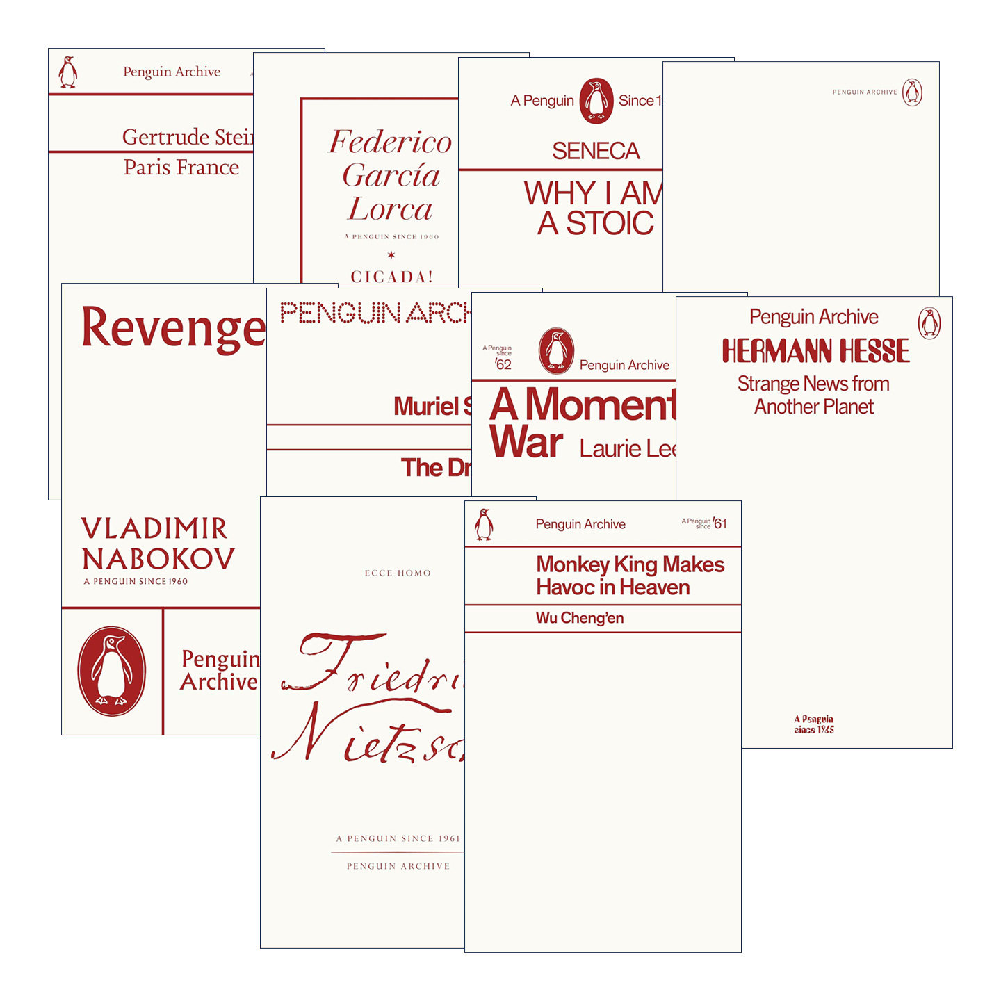 英文原版 Penguin Archive 企鹅经典文学90周年纪念系列10册 蝉鸣/复仇/天才/驾驶席/法国巴黎 英文版1进口英语原版书籍