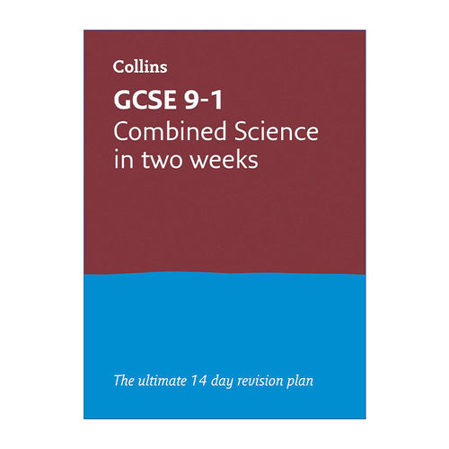 英文原版 Collins GCSE 9-1 Revision Combined Science In Two Weeks 柯林斯英国GCSE考试科学快速复习指南 适合CIE爱德思AQA 英