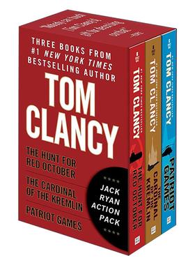 英文原版 Tom Clancy's Jack Ryan Boxed Set 汤姆·克兰西经典三册盒装套装 猎杀红十月号 爱国者游戏 英文版 进口英语原版书籍