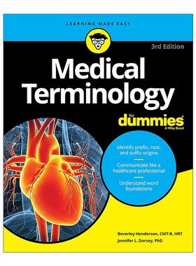医学术语达人迷 英文原版 Medical Terminology For Dummies 第3版 英文版 进口英语原版书籍