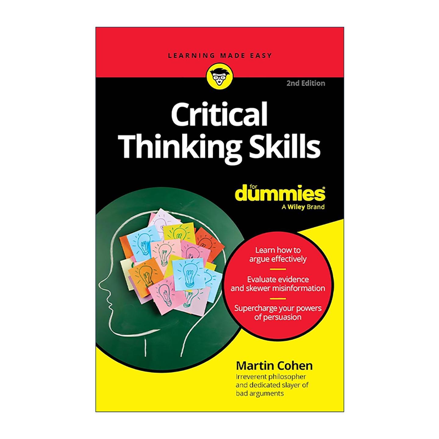 英文原版 Critical Thinking Skills For Dummies 批判性思维技能入门 达人迷 第2版 英文版 进口英语原版书籍