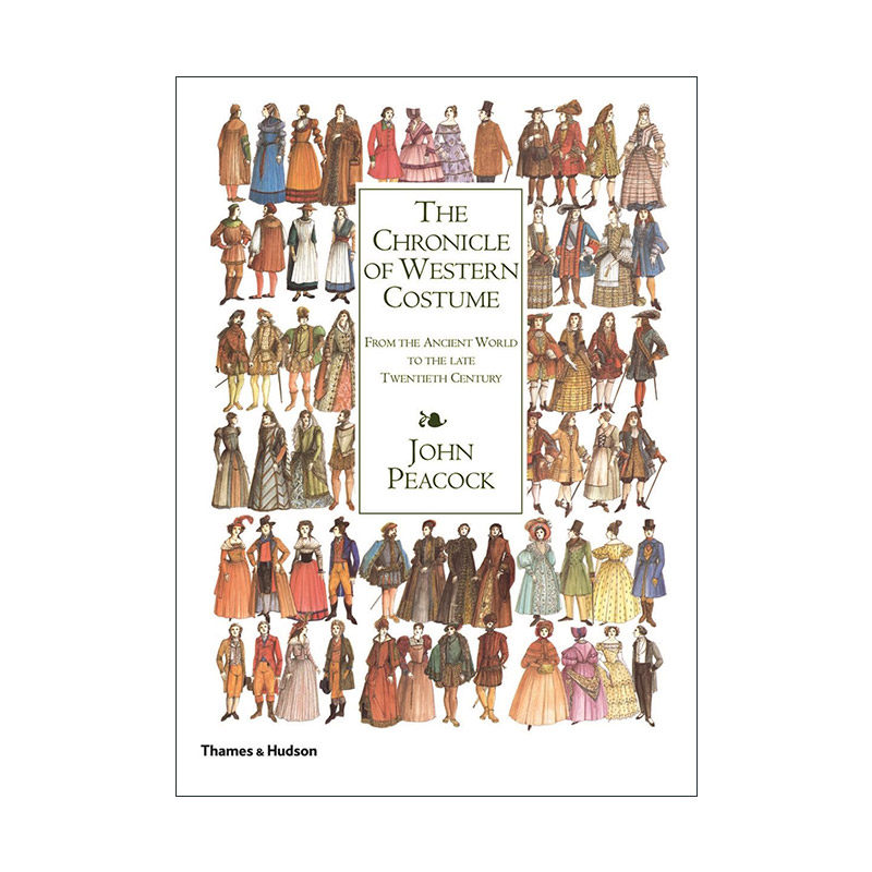 英文原版 Chronicle of Western Costume 西方服饰编年史从古代世界到20世纪后期 英文版 进口英语原版书籍
