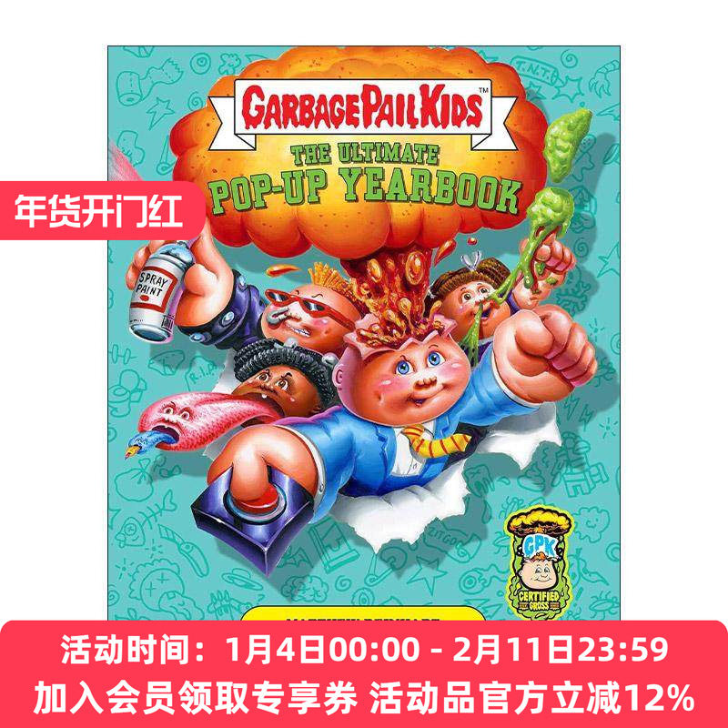 英文原版 Garbage Pail Kids the Ultimate Pop-Up Yearbook 垃圾桶小破孩 精装立体书 英文版 进口英语原版书籍