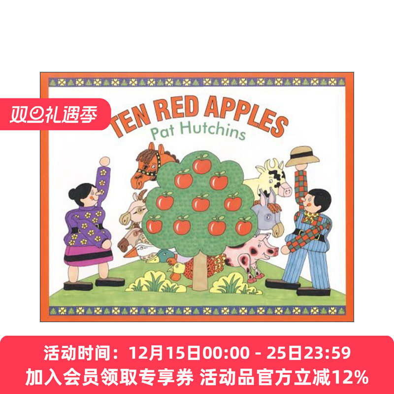 英文原版 Ten Red Apples 十个红苹果 精装图画书 名家Pat Hutchins 英文版 进口英语原版书籍