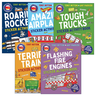 英文原版 Amazing Machines Sticker Activity Book 神奇的机器 活动书带贴纸 5册 英文版 进口英语原版书籍